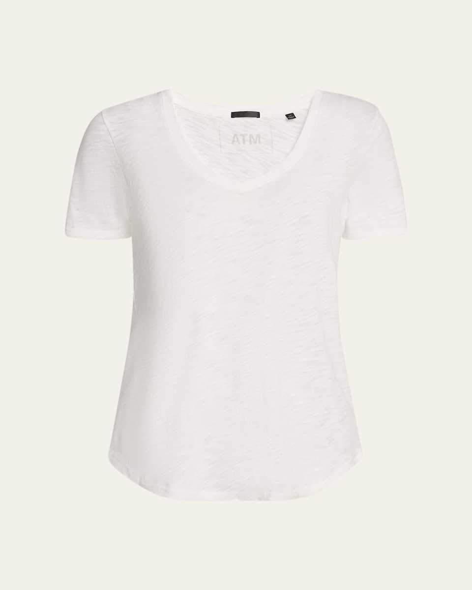 Schoolboy Slub Jersey V-Neck Shirt